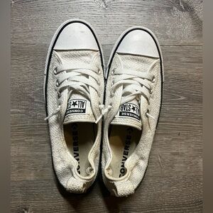 Converse off-White Sneakers. Slip on. Off White Mesh fabric. Size US 7 Women